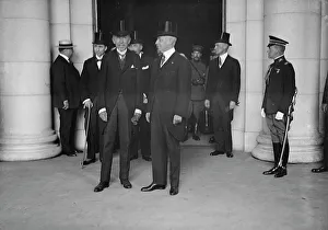 Belgian Mission To U.S. Baron Ludovic Moncheur...and Secretary Robert Lansing...1917. Creator: Harris & Ewing. Belgian Mission To U.S. Baron Ludovic Moncheur...and Secretary Robert Lansing...1917. Creator: Harris & Ewing