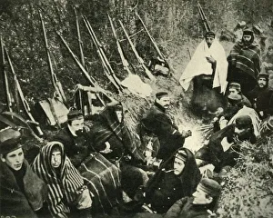 Ypres Prints: Belgian soldiers in the trenches, First World War, 1914, (c1920). Creator: Unknown