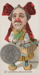 Duke W Sons Co Prints: Belgium, 50 Centimes, from the series Coins of All Nations (N72
