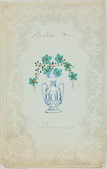 Turquoise Collection: Believe I am Sincere (valentine), c. 1850. Creator: George Kershaw