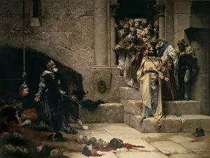 Monk Collection: The Bell of Huesca, oil Painting, 1880