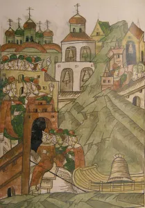 Muscovy Prints: The bell of the peoples assembly will not ring in Novgorod again (From the Illuminated Compiled Chr Artist)