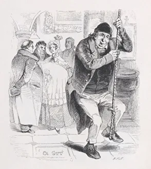 The Bell Ringer from The Complete Works of Beranger, 1836. Creator: John Thompson