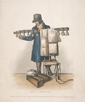 Busby Prints: Bell-ringer with the stand for his bells, 1820. Artist: Thomas Lord Busby
