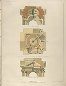 Montferrand Prints: Detail of the bell tower construction (From: The Construction of the Saint Isaacs Cathedral)
