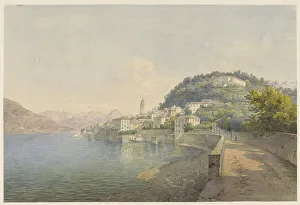 Italy Europe Prints: Bellagio on Lake Como, 1824-1888. Creator: Karoly Lajos Libay