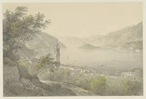 Italy Europe Prints: Bellagio on Lake Como, 1824-1888. Creator: Karoly Lajos Libay