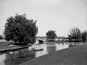Detroit River Prints: Belle Isle Park, Detroit, between 1880 and 1901. Creator: Unknown