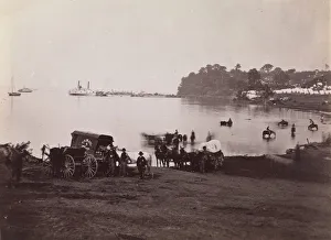 James Gardner Prints: Belle Plain. Distant View of Landing, 1864. Creators: Tim O Sullivan, James Gardner
