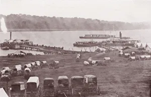James Gardner Prints: Belle Plain, Virginia. Potomac River, Upper Wharf, 1864
