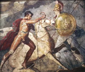 Bellerophon and Pegasus, Roman Wallpainting from Pompeii, 1st century Bellerophon and Pegasus, Roman Wallpainting from Pompeii, 1st century