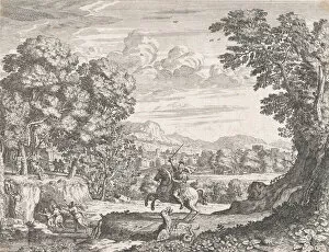 Lorrain Collection: Bellerophon Vanquishing the Chimera, 1668. Creator: Dominique Barriere
