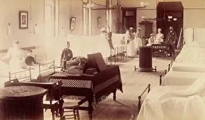 Manhattan Prints: Bellevue Hospital, New York City: a ward for children