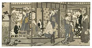 Eishi Chobunsai Prints: Bellflowers (Asagao), from the series Genji in Fashionable Modern Guise (Furyu yatsushi)