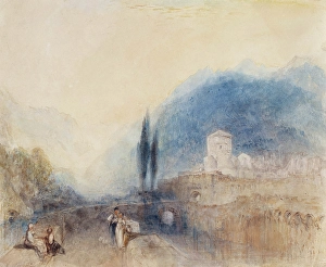 Embankment Prints: Bellinzona, 1842. Creator: JMW Turner
