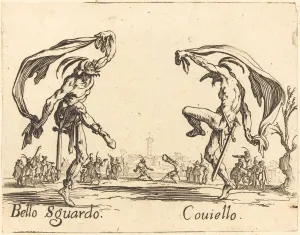 Bello Sguardo and Coviello, c. 1622. Creator: Jacques Callot