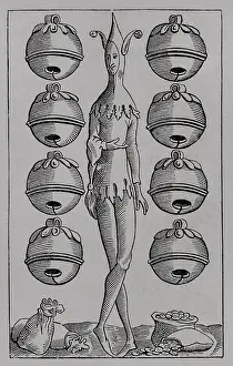 Eight of Bells, German playing card from the 16th century, (1877). Creator: Unknown