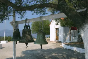 Kefalonia Prints: Bells from old bell tower, Monastery of Agrilion, Kefalonia, Greece
