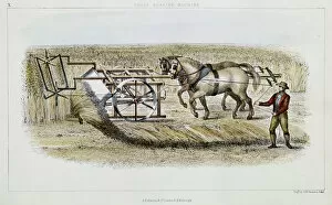 Bells reaping machine, 1851. Artist: GH Swanston