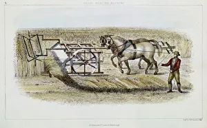 Reaping Machine Prints: Bells reaping machine, 1851. Artist: GH Swanston