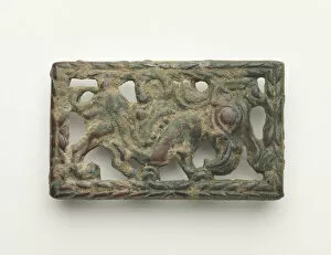 Republic Of China Gallery: Belt plaque, Han dynasty, 206 BCE-220 CE. Creator: Unknown