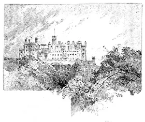 Belvoir Castle, view from the Duke's Walk, 1890. Creator: Unknown