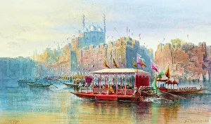 Ganges River Prints: Benares, 1870-1871. Creator: Nicholas Chevalier