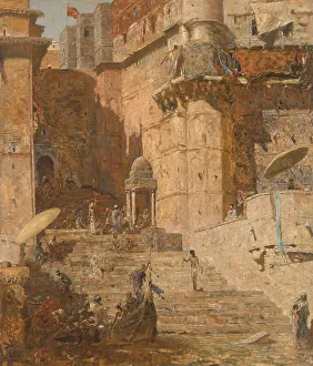 Ganges River Prints: Benares, 1913, 1913. Creator: Marius Bauer