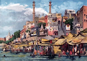 Images Dated 25th June 2007: Benares, India, 1857.Artist: William Carpenter
