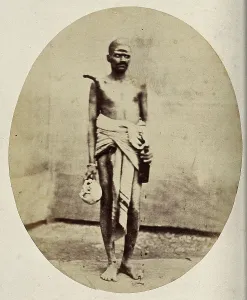 Suspicion Prints: Benares, India: a Hindu man wearing a loin-cloth, c1860. Creator: Unknown