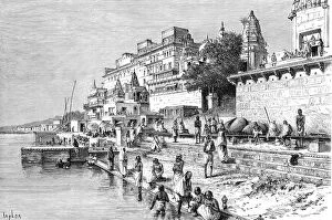 Benares (Varanasi), India, 1895.Artist: Taylor