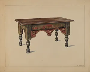 Johnson Philip Prints: Bench, c. 1936. Creator: Philip Johnson