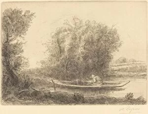 Bend Gallery: Bend in the River (Un coin de riviere). Creator: Alphonse Legros
