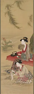 1839 Prints: Beneath the Willow, after 1778. Creator: Tsukioka Sessai (Japanese, 1839)