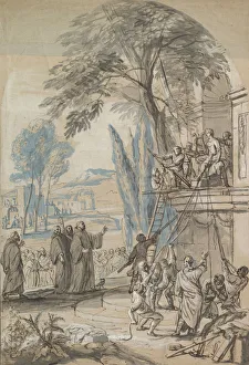 Destruction Prints: Benedict of Nursia Orders the Destruction of the Temple of Apollo at Monte
