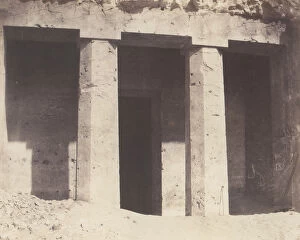 Al Minya Gallery: Beni-Hacan, Architecture Hypogeene - Tombeau d Amonei, 1851-52