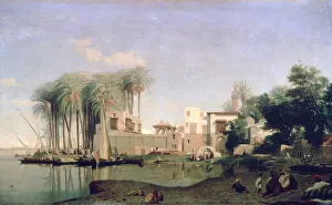 Nile Prints: Beni Suef on the Nile, 19th century. Artist: Prosper Georges Antoine Marilhat