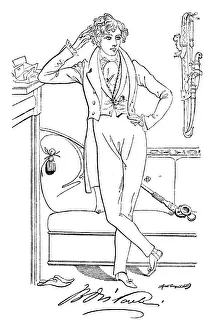 Henry Duff Traill Collection: Benjamin Disraeli, c1835, (1904). Artist: Alfred Crowquill