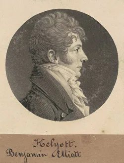 Mezzotint Prints: Benjamin Elliott, 1809. Creator: Charles Balthazar Julien Fevret de Saint-Memin