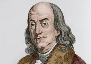 1750s Prints: Benjamin Franklin, (1706-1790)
