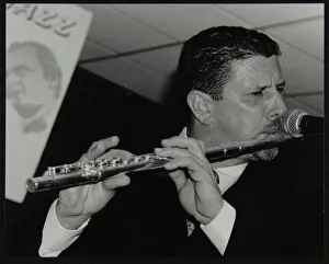 Hertfordshire Gallery: Benn Clatworthy playing the flute at The Fairway, Welwyn Garden City, Hertfordshire, 2002
