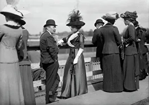 Race Track Prints: Benning Races - August Belmont And Mrs