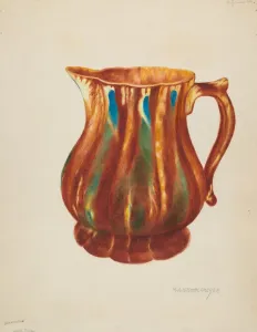 Stottlemeyer Margaret Prints: Bennington Pitcher, c. 1936. Creator: Margaret Stottlemeyer