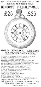 Timepiece Prints: Benson's Specially-Made Gold English Keyless Half-Chronometer