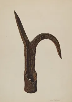 Raider Prints: Bent Raider or Pike, 1939. Creator: Orison Daeda