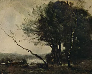 Stormy Prints: The Bent Tree, 1855-1860, (c1915). Artist: Jean-Baptiste-Camille Corot