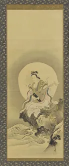 Benten (Sarasvati) seated on a rock, Edo period, mid 17th-early 18th century. Creator: Kano Yoboku Tsunenobu
