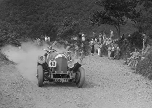 Bentley Prints: Bentley competing in the Barnstaple Trial, c1935. Artist: Bill Brunell