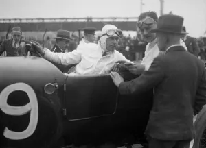Number 9 Prints: Bentley of CWF Hamilton, winner of a race at a BARC meeting