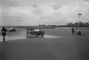 Bentley Prints: Bentley of ER Insole and Austin of RW Thomas competing in the Porthcawl Speed Trials